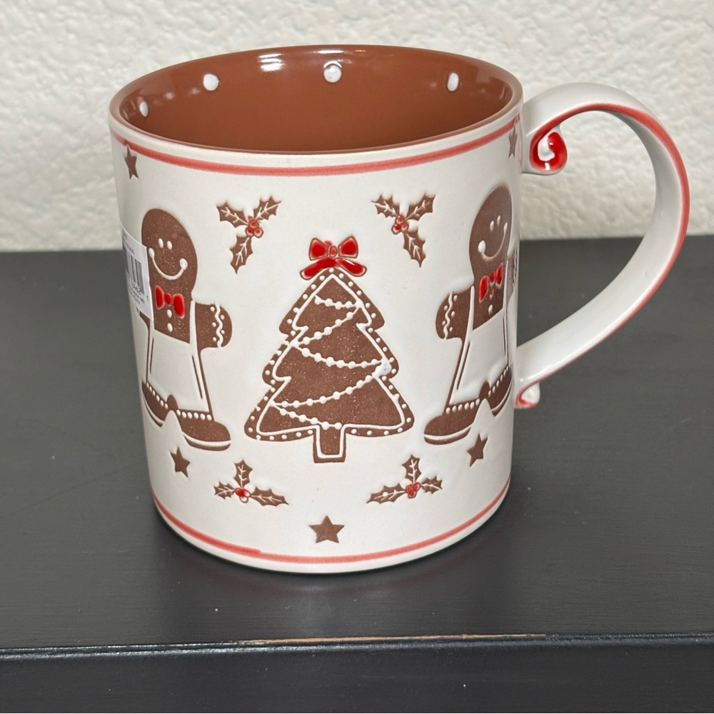 Eli + Ana Gingerbread‎ Man Christmas Tree Holiday 21 oz Coffee Mug NEW